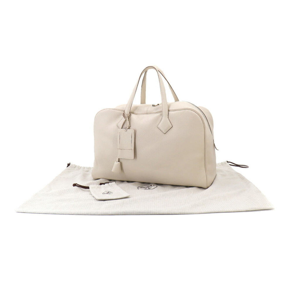 Victoria 43 Hermes HERMES Handbag Taurillon Clemence Leather Craie Silver Har... - Picture 2 of 9
